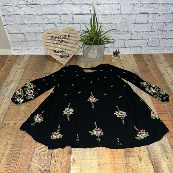 Free People Embroidered Mini Smock Dress - Picture 10 of 14